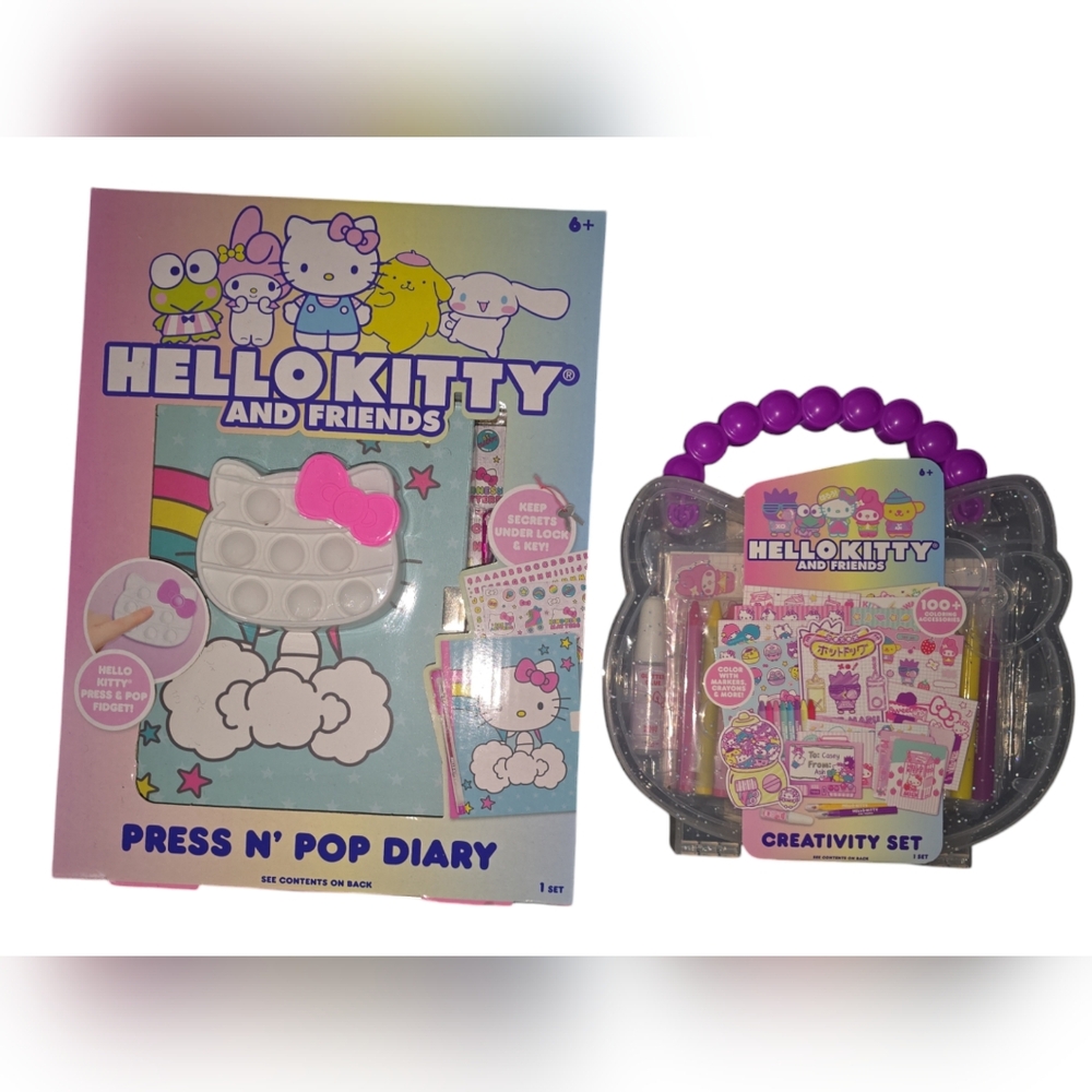 Hello Kitty and Friends Press N' Pop Diary and Creativity Set Combo